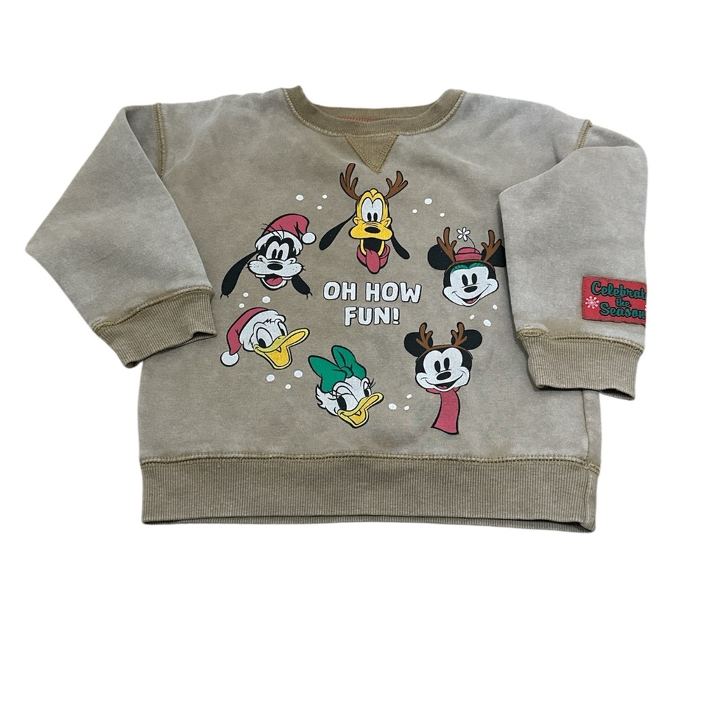Disney EUC- distressed look Kids Beige Sweatshirt